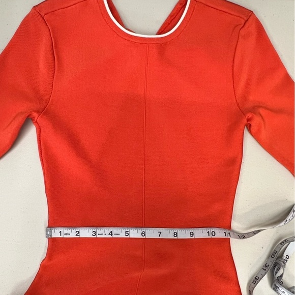 Victoria Beckham Orange Fit and Flare Backless Dress Size 2 - Picture 12 of 13
